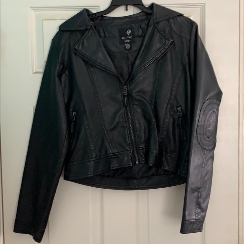 Black leather jacket